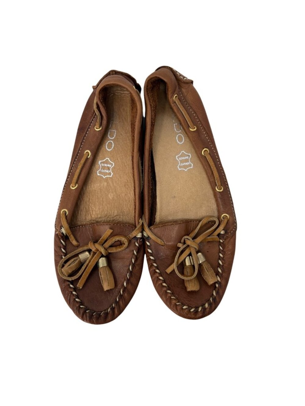 Aldo Driving Moccasin Size 36 US 5.5 Slip On Leather Flat Loafers Brown Soft